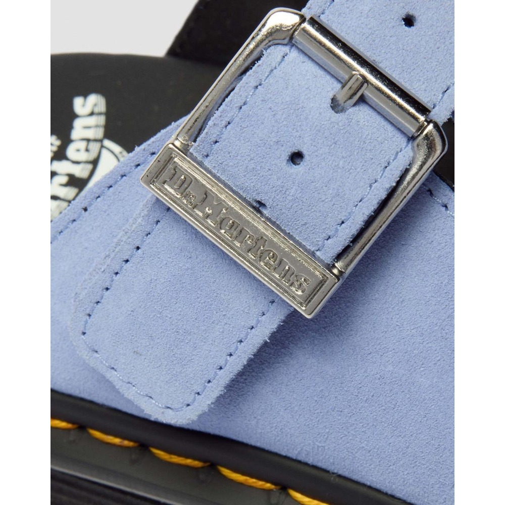 NEW Dr. Martens Zebzag Suede Slingback Platform Mules Cornflower Blue Unisex - Picture 6 of 13